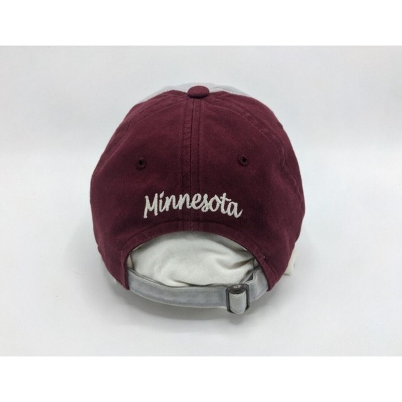MN Gophers Hat NCAA Adjustable buckle Gray Red Mascot Goldy Embroidered Logo - Picture 4 of 12